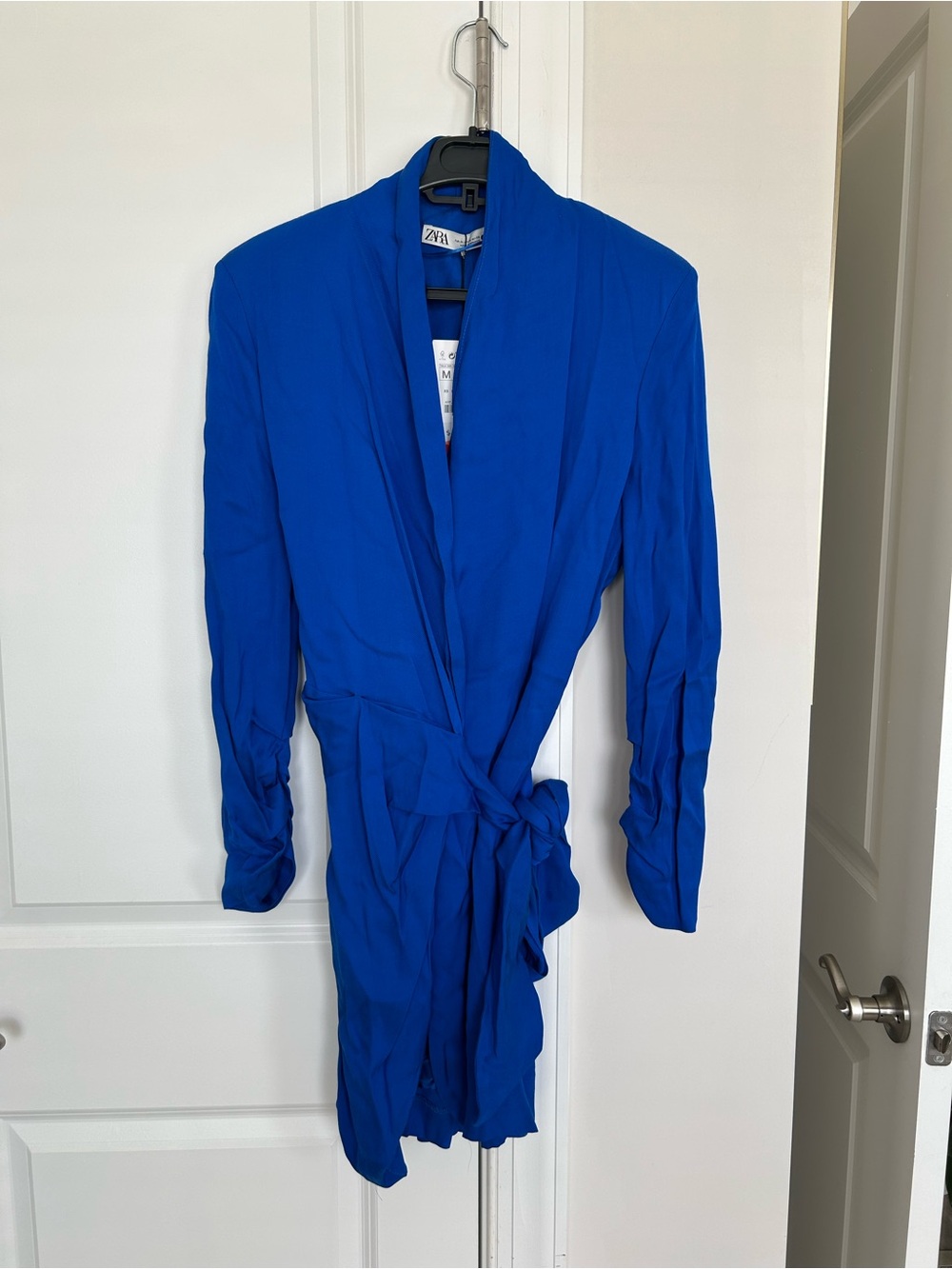 Zara Royal Blue Wrap Dress - Women's